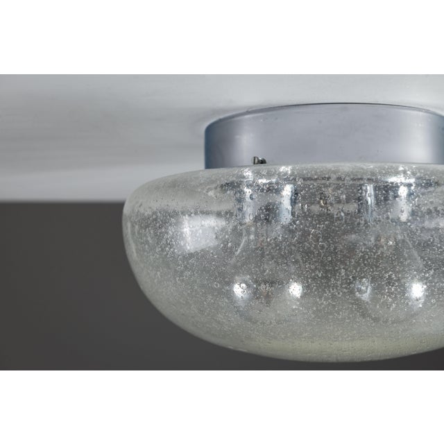 Silver Vintage Ceiling Lamp in Bubble Glass and Chrome, 1960s For Sale - Image 8 of 10
