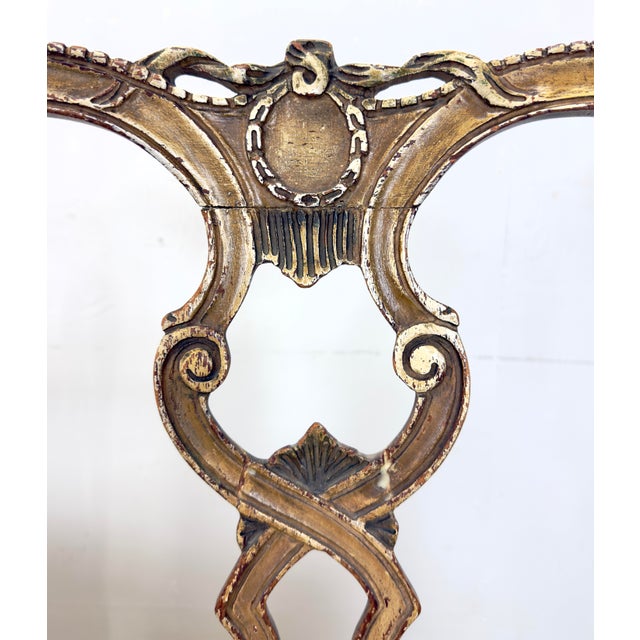 Camel 19th Century Louis XVI Directoire Style Painted Armchairs—a Pair For Sale - Image 8 of 12