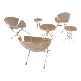 Salterini "Radar" Atomic Lounge Set, Mid-Century Modern, C. 1955–1965, Attributed, 6 Pieces For Sale