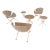 Salterini "Radar" Atomic Lounge Set, Mid-Century Modern, C. 1955–1965, Attributed, 6 Pieces For Sale