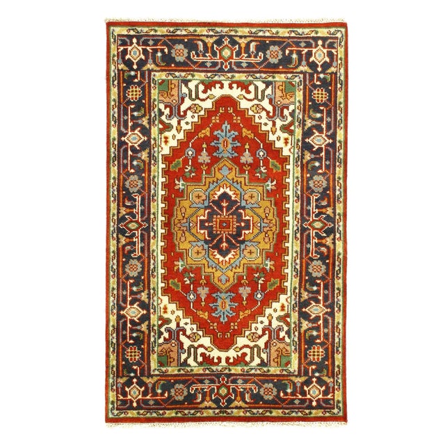 2020s Fine Hand Knotted Persain Serapi Design For Sale - Image 4 of 4