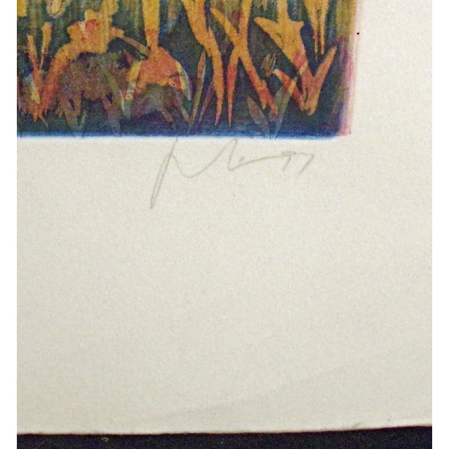 1990s Nicolette Jelen "Summer Morning Viii" Signed Aquatint Etching Art Landscape For Sale - Image 4 of 7
