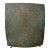 David Bowman Studio Patinated Brass Large Square Vase For Sale