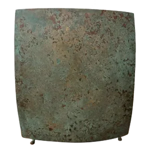 David Bowman Studio Patinated Brass Large Square Vase