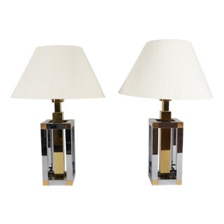 Hollywood Regency Table Lights by Stephane Devidts for WKR, Germany, 1980s, Set of 2 For Sale