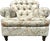 Custom Tufted Scalamandre Light Blue Floral Lounge Chair and Ottoman For Sale - Image 16 of 18