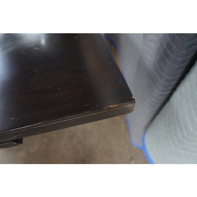 Restoration Hardware Wyeth Floating Rectangular Black Oak Modern Dining Table Rh For Sale - Image 11 of 17