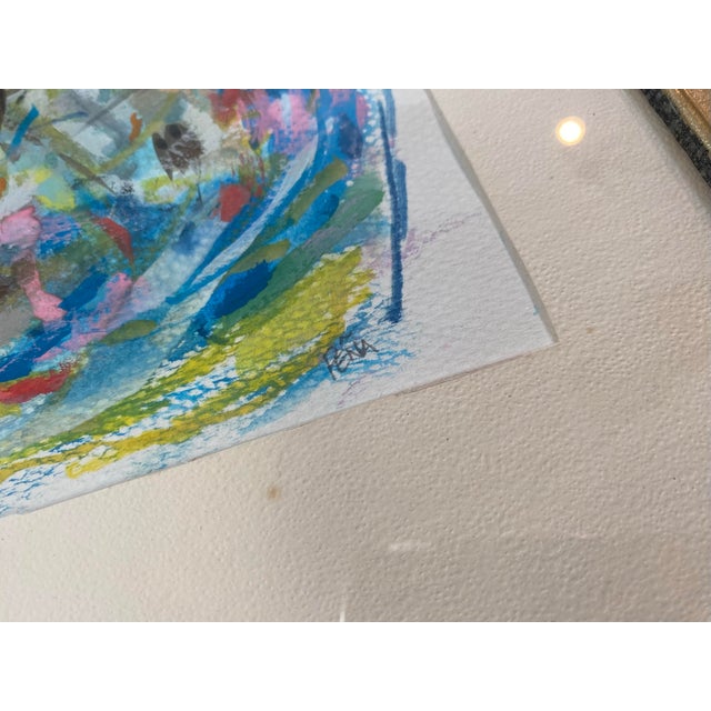 Abstract Original Framed Abstract Expressionist Watercolor on Paper by Francisco Peña For Sale - Image 3 of 8