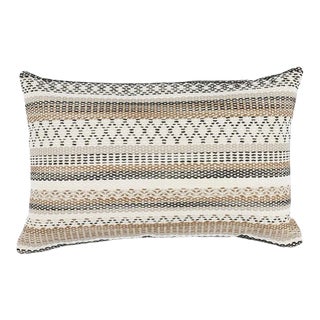 Schumacher Fremont 22" Indoor/Outdoor Pillow in Neutral For Sale
