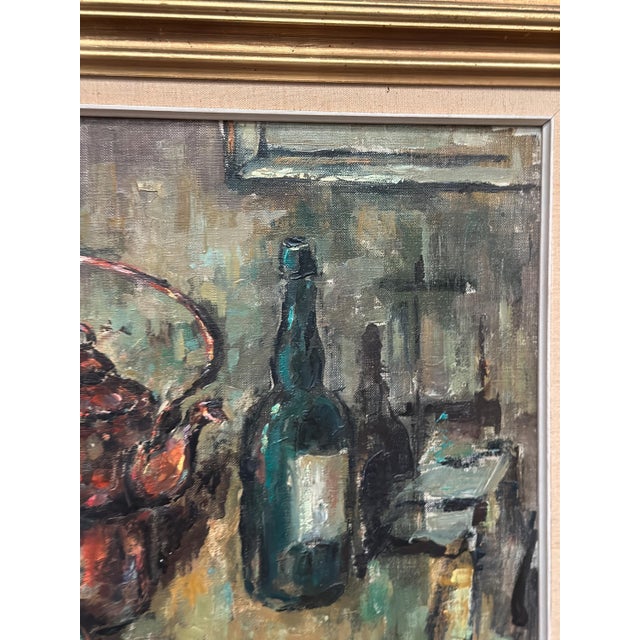 Still Life with Copper Kettle, 1967, Oil Painting on Canvas, Framed For Sale - Image 8 of 18