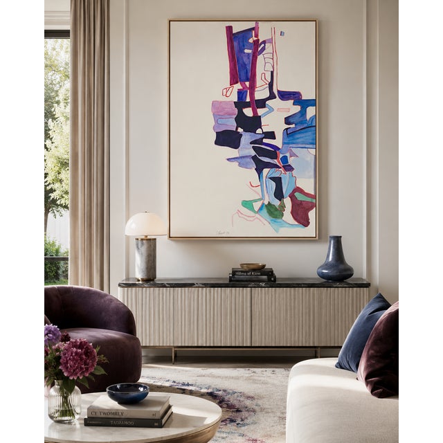 Purple Vertical Passage - Fran Bull, C. 1986 For Sale - Image 8 of 8