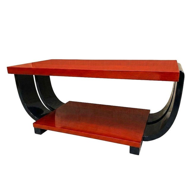 Art Deco 1930s Two-Tone Art Deco Side & Coffee Tables Pair Attributed to Gilbert Rohde for Brown Saltman For Sale - Image 3 of 11