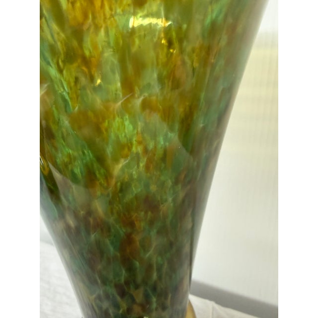 Glass Cohn-Stone Studios Aurora Flared Art Glass Vase For Sale - Image 7 of 12