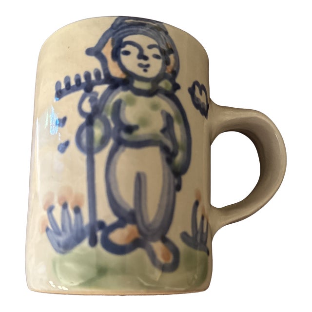 1970s Hadley Pottery Mug With Boy For Sale