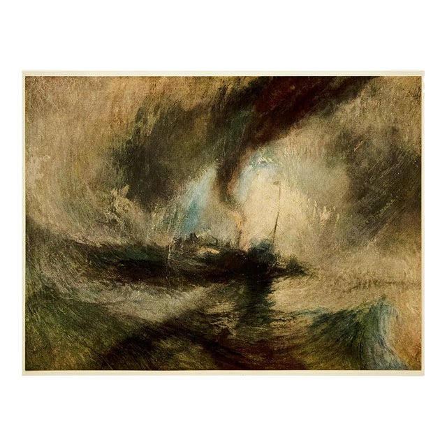 1956 After J. M. W. Turner "Snow-Storm", Vintage Full-Color Print For Sale
