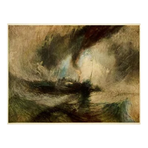 1956 After J. M. W. Turner "Snow-Storm", Vintage Full-Color Print