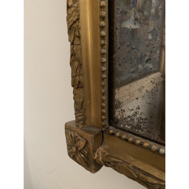 Wood 19th Century French Gilded Mirror with Urn Decoration, 1870 For Sale - Image 7 of 9