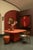Unique Custom OOMA Burgundy Lacquered Glass Dining Table By Reda Amalou Design Dimensions: 160 x 160 x H 75 cm Dining...