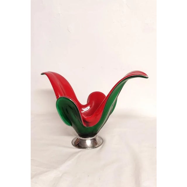 Vintage Italian Crystal Centerpiece, 1970s For Sale - Image 12 of 12