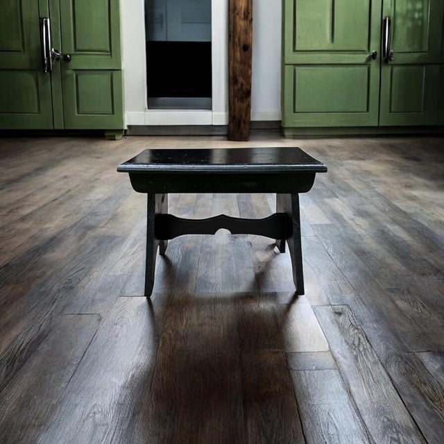 English Vintage Farmhouse Wooden Step Stool For Sale - Image 3 of 10