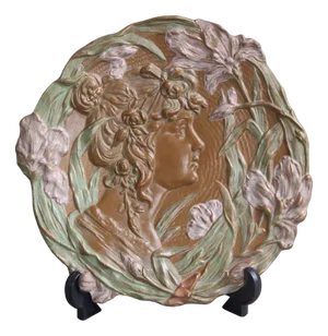 Ceramic Decoration by Ernst Wahlis, 1890s