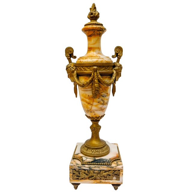 Mid 19th Century Pair of 19th Century French Louis XVI Style Marble and Gilt Bronze Cassolettes For Sale - Image 5 of 15