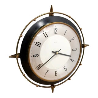 Vintage 1960s Compass Wall Clock by Metamec For Sale