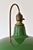 Constructed with 5 different materials including a brass fireman’s nozzle and a vintage industrial green pendant 14 inches...