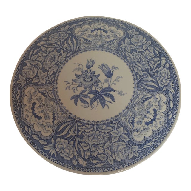Late 20th Century Spode Blue Room Cake Plate For Sale