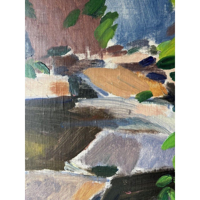 Nils-Folke Knafve Swedish Abstract Landscape Oil Painting For Sale - Image 4 of 4
