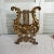 Vintage Gilt Metal Music Lyre Mail Holder or Magazine Rack For Sale - Image 4 of 7