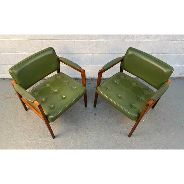 Mid-Century Modern Mid-Century Pair of Svegards Markaryd Scandinavian Arm Chairs For Sale - Image 3 of 12