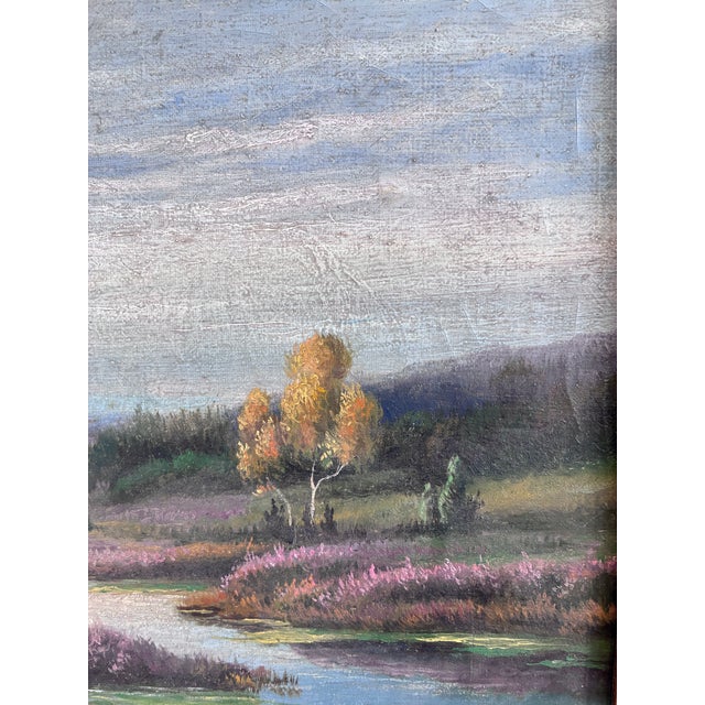 1930s Vintage Original River Landscape Oil Painting - Signed For Sale - Image 5 of 12