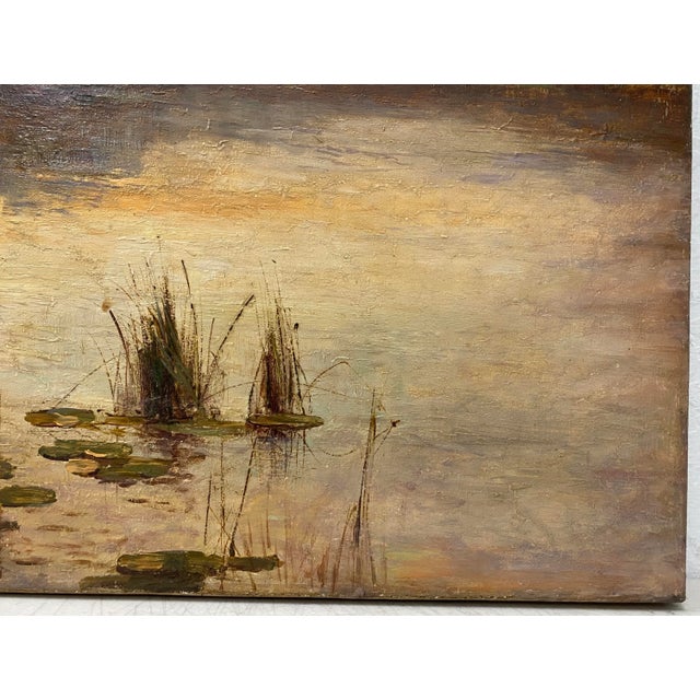 Impressionist Ernest Walbourn (England, 1871-1927) "Evening in Sussex" Original Painting C.1900 For Sale - Image 3 of 13