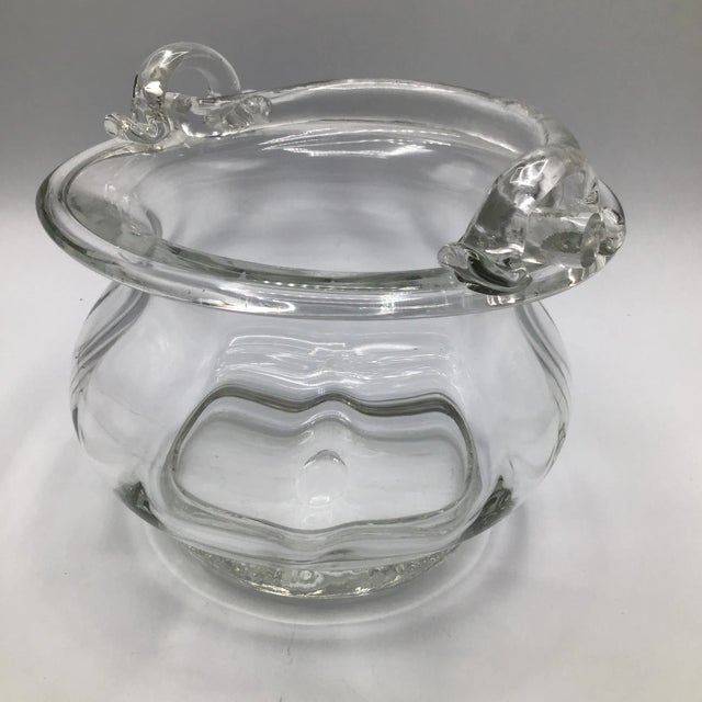 Traditional Venetian Glass Basket Bowl For Sale - Image 3 of 13