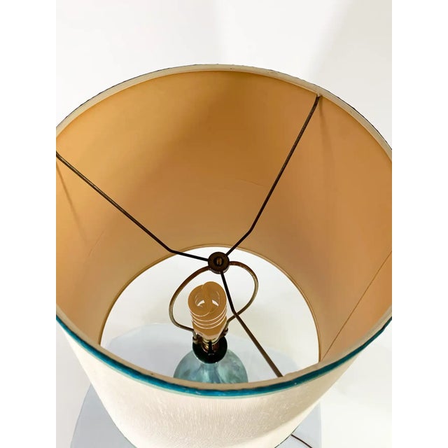 Mid Century Modern Green Malachite Table Lamp For Sale - Image 9 of 13
