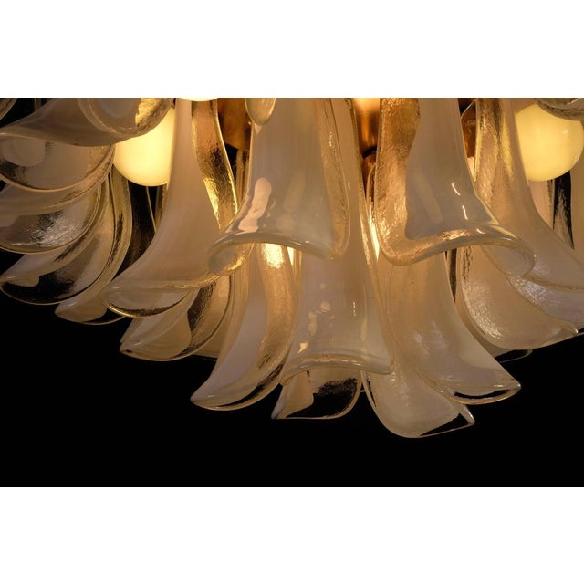 Murano Glass Petal Chandelier, 1990s For Sale - Image 4 of 11