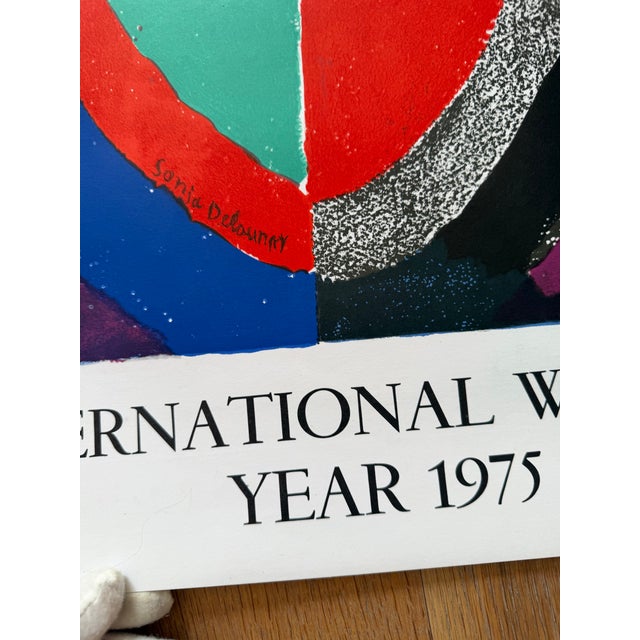 Sonia Delaunay (1885–1979) ,Unesco, International Women's Year (1975), Mourlot Lithograph, Printed in France For Sale - Image 9 of 11
