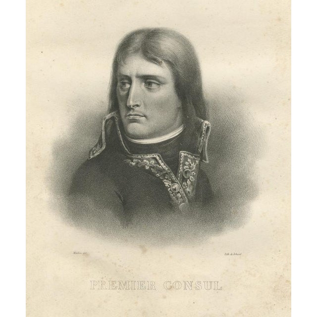 Brown Jean-Baptiste Madou, Napoleon as First Consul, Frontispiece Portrait, 1827, Lithograph For Sale - Image 8 of 8
