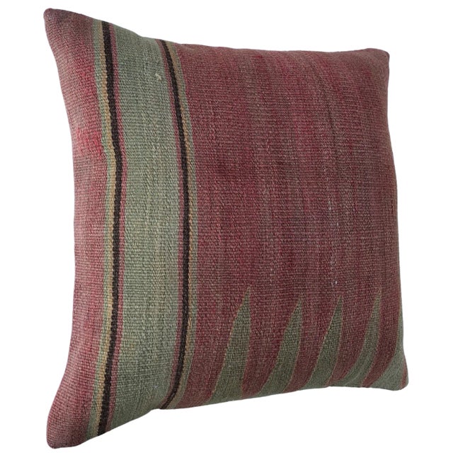 Incorporate color, texture and character to your space with this completely unique Turkish rug pillow. This particular...