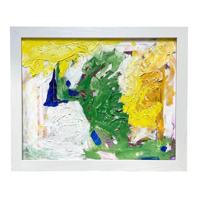Matthew Izzo Framed Abstract Painting, “East Hampton Picnic” - Oil Paint on Canvas (2023) For Sale