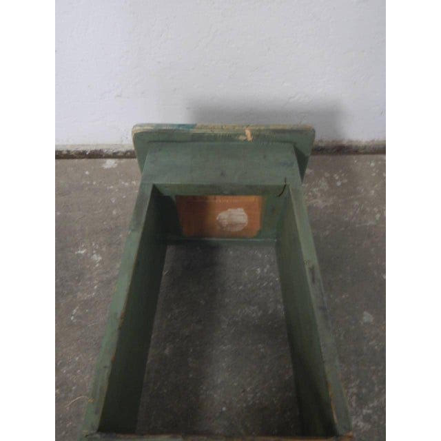 Vintage Fir Wood Stool, 1970 For Sale - Image 6 of 10