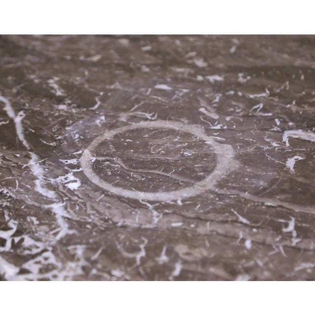 19th C. French Louis-Philippe Mahogany Chest of Drawers With Grey Marble Top For Sale - Image 11 of 11