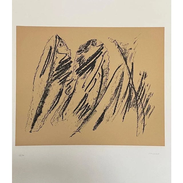 Henri Michaux, Abstract Composition, Lithograph on Paper, 1950s For Sale - Image 4 of 4