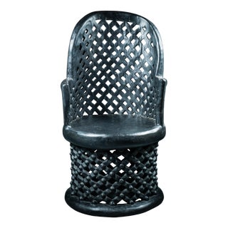 Royal Bamileke Throne in Hand-Carved Wood For Sale