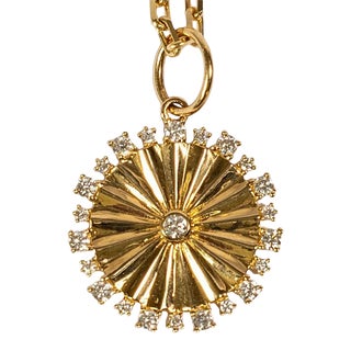 Rocks With Soul Small Circle Fluted Charm With Diamonds Surrounded For Sale