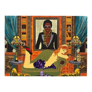 Contemporary Painting of a Female Nude with Lenny Kravitz For Sale