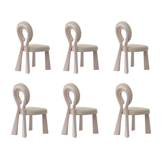 Mary Dining Chairs with Wood or Lacquered Legs by Ottiu, Set of 6 For Sale - Image 8 of 8