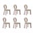 Mary Dining Chairs with Wood or Lacquered Legs by Ottiu, Set of 6 For Sale - Image 8 of 8