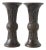 Pair of Agarwood Gu-Form Vases For Sale
